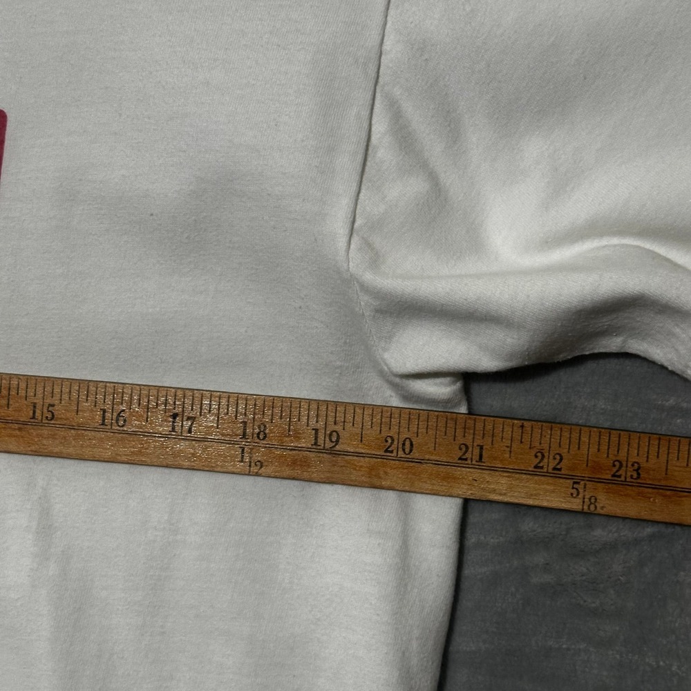 Vintage Stanford University T-Shirt Mens Large White Single Stitch Hanes Beefy - Picture 7 of 10